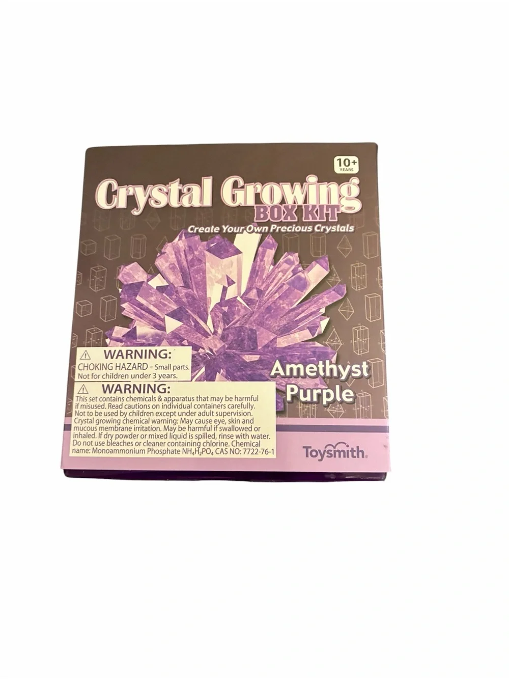 Toysmith Crystal Growing Box Kit Amethyst Purple & Topaz Yellow Science Kit 2pk